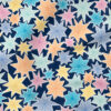 Cutout Stars (Blue) | Abstract, Stripes and Shapes Fabric Design | Rachel Parker